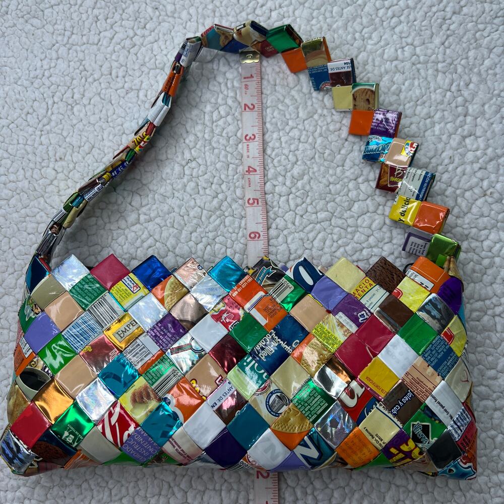 Candy Wrapper Shoulder Zip Handbag - image 9